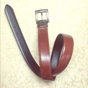 Reversible Leather Belt in Black/Brown